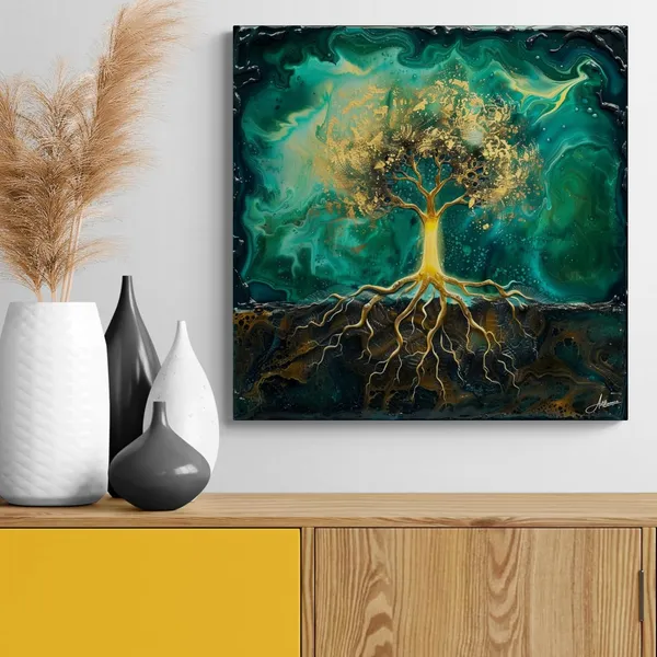 Golden_Tree_Life_Framed_Art_Luxury_Canvas_Painting_For_Home_And_Offices