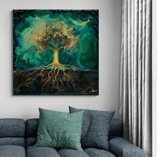Golden_Tree_Life_Framed_Art_Luxury_Canvas_Painting_For_Home_And_Offices