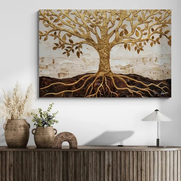 Golden_Tree_Life_Framed_Art_Luxury_Canvas_Painting_For_Home_And_Offices
