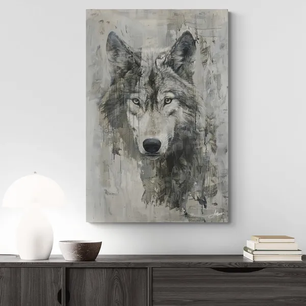 Serene_Wolf_Framed_Art_Elegant_Decor_Canvas_Painting_For_Home_And_Offices