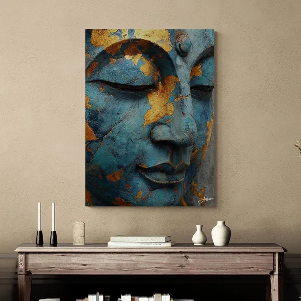 Gold_Blue_Buddha_Face_Modern_Abstract_Canvas_Painting_For_Home_And_Offices