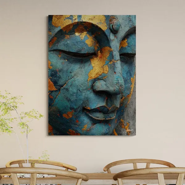 Gold_Blue_Buddha_Face_Modern_Abstract_Canvas_Painting_For_Home_And_Offices