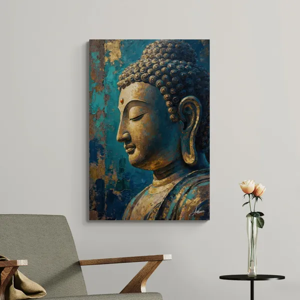 Buddha_Side_Face_Premium_380_Gsm_Canvas_Painting_For_Home_And_Offices