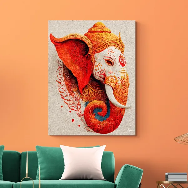 Vibrant_Ganesha_Face_Art_Inx12_Abstract_Canvas_Painting_For_Home_And_Offices
