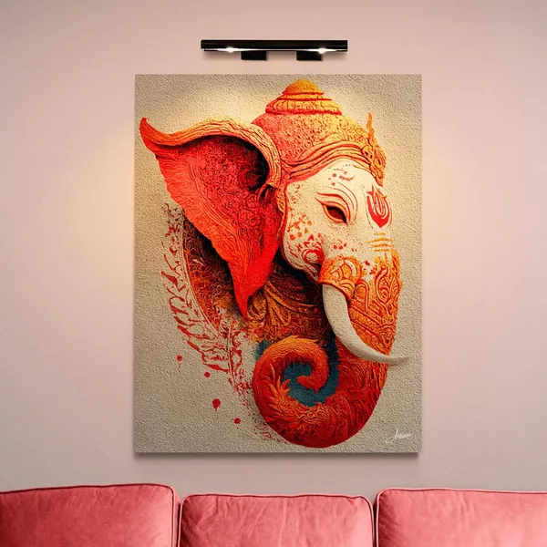 Vibrant_Ganesha_Face_Art_Inx12_Abstract_Canvas_Painting_For_Home_And_Offices