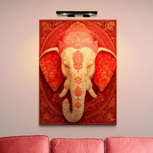 Ganesha_Face_Art_Inx12_Traditional_Textured_Canvas_Painting_For_Home_And_Offices