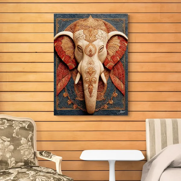 Lord_Ganesha_Face_Traditional_Carved_Ganpati_Canvas_Painting_For_Home_And_Offices