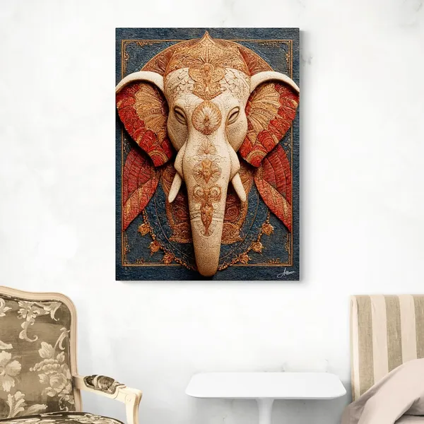 Lord_Ganesha_Face_Traditional_Carved_Ganpati_Canvas_Painting_For_Home_And_Offices