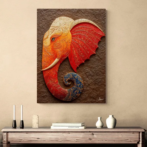 Abstract_Ganesha_Face_Art_Inx12_Modern_Canvas_Painting_For_Home_And_Offices