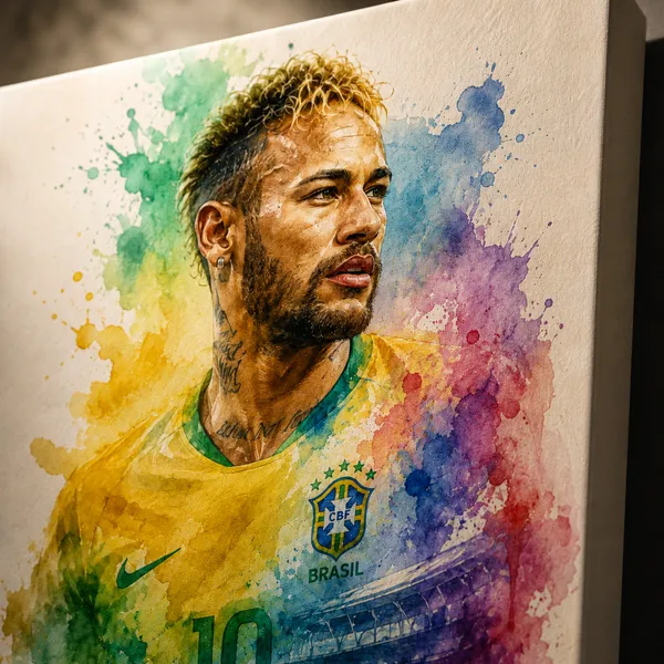 Neymar_Jr_Create_Magic_|_Watercolor_Football_Canvas_Painting