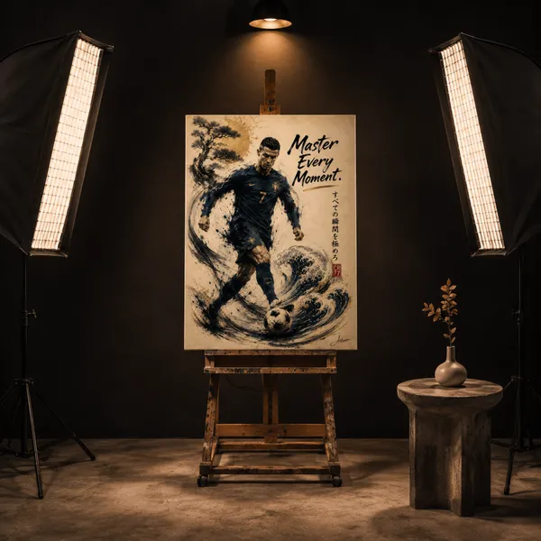 Master_Every_Moment_|_Cristiano_Ronaldo_Japanese_Wave_Canvas_Art