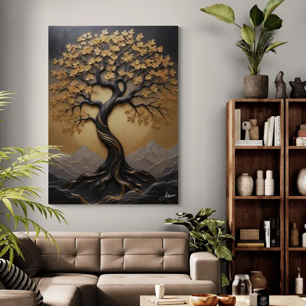 Golden_Tree_Decor_Item_Big_Size_Canvas_Painting_For_Home_And_Offices