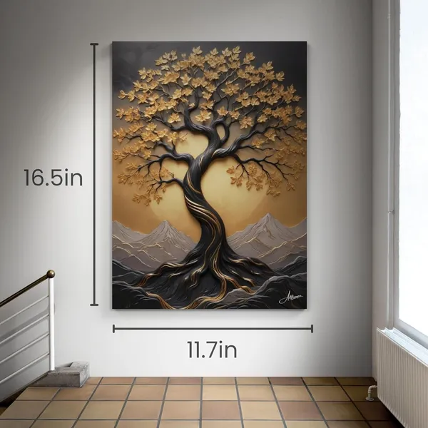 Golden_Tree_Decor_Item_Big_Size_Canvas_Painting_For_Home_And_Offices