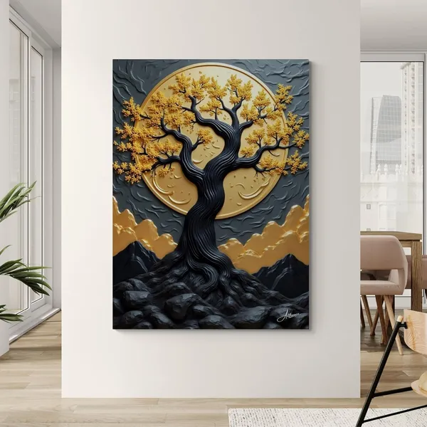 Metallic_Finish_Vastu_Big_Size_Hallway_Canvas_Painting_For_Home_And_Offices