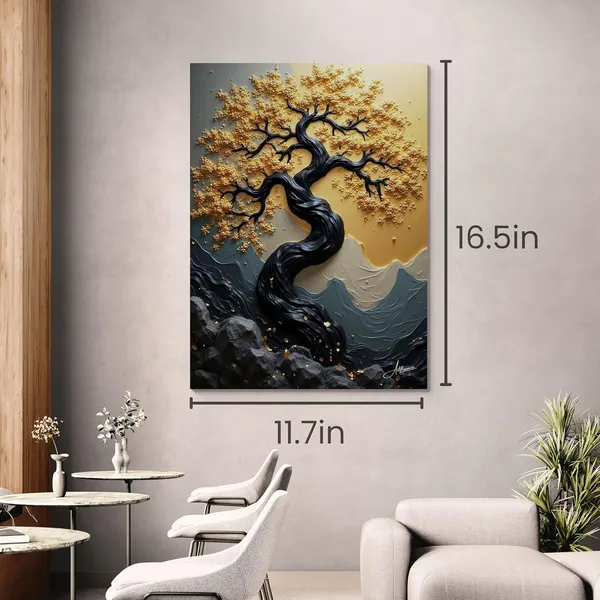 Lucky_Golden_Tree_Vastu_Hallway_Decor_Canvas_Painting_For_Home_And_Offices
