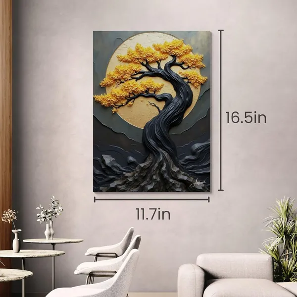 Metallic_Finish_Lucky_Tree_Hallway_Decor_Canvas_Painting_For_Home_And_Offices