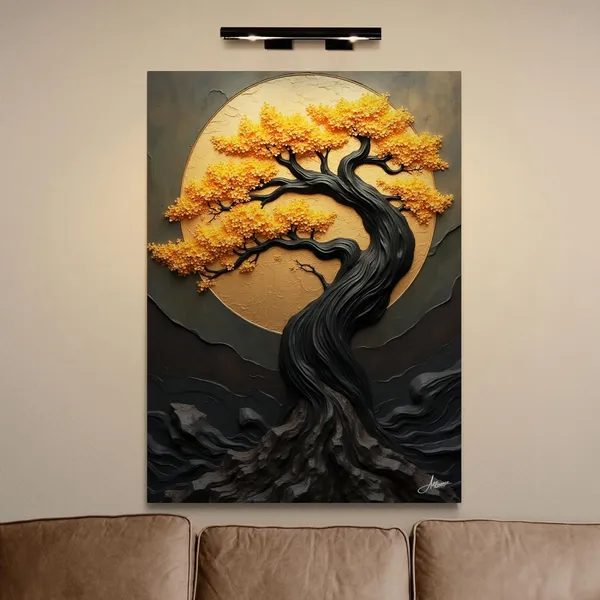 Metallic_Finish_Lucky_Tree_Hallway_Decor_Canvas_Painting_For_Home_And_Offices