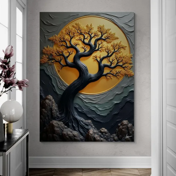 Vastu_Golden_Sun_Abstract_Lucky_Tree_Canvas_Painting_For_Home_And_Offices