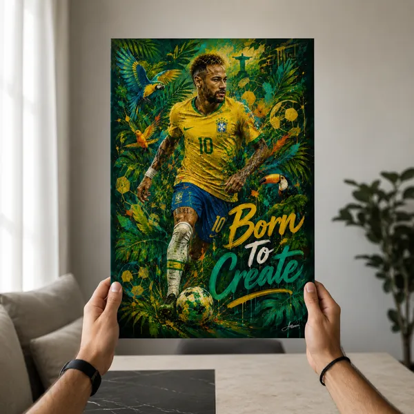 Neymar_Jr_Born_To_Create_|_Brazilian_Jungle_Football_Canvas_Art