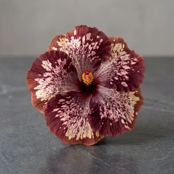 QMMA_Charles'_Passion_Hibiscus_Plant_-_Exotic_Speckled_Burgundy_&_White_Variety
