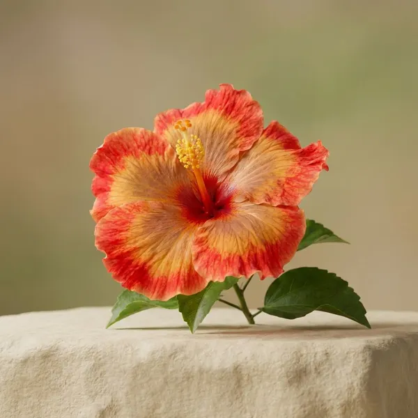H.C_&_T._Orange_Rainbow_-Orange_Colour_Hibiscus_Flowering_Plant