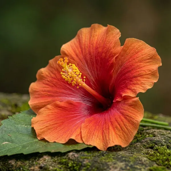 H.C_&_T._Orange_Rainbow_-Orange_Colour_Hibiscus_Flowering_Plant