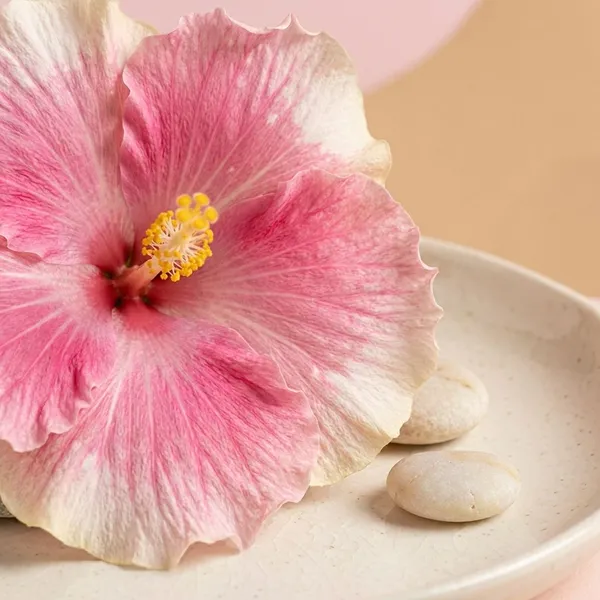 Ces'tbon'_Tropical_Hibiscus__-_Pink_&_White_Ruffled_Bloom_Variety