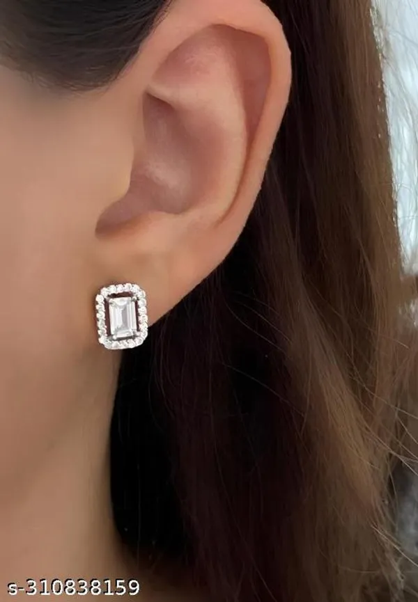Rose_Plated_Sparkling_Square_American_Diamond_Stud_Earrings_For_Women_And_Girls