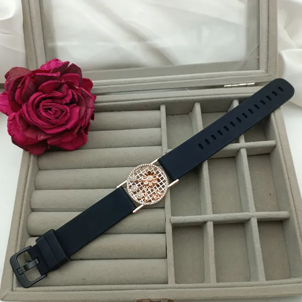 Rose_Gold_Plated_Wrist_Watch_Style_Belt_Bracelet_For_Women_And_Girls