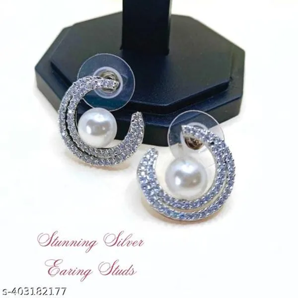 Silver_Plated_American_Diamond_Earring_Top_For_Women_And_Girls