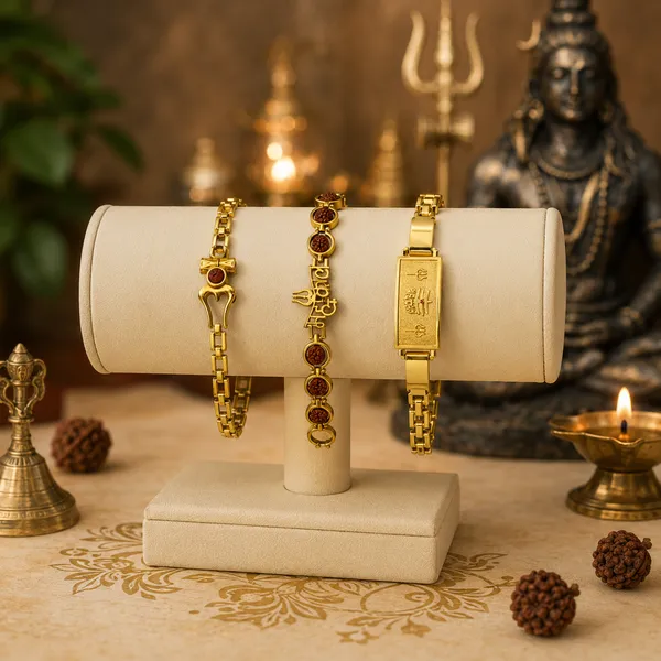 Mahadev_Divine_Bracelet_Collection/_Rudra_-_Shakti_Gold_Bracelet_Set_For_Men.