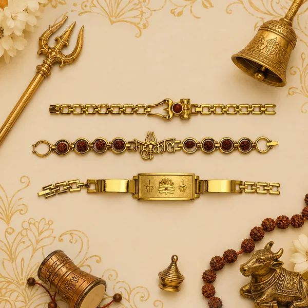 Mahadev_Divine_Bracelet_Collection/_Rudra_-_Shakti_Gold_Bracelet_Set_For_Men.