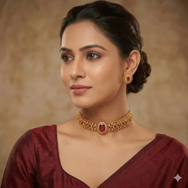 Rajwadi_Ruby_Gold-Plated_Choker_/_Rani_Saheba_Premium_Choker_Set_for_Women_