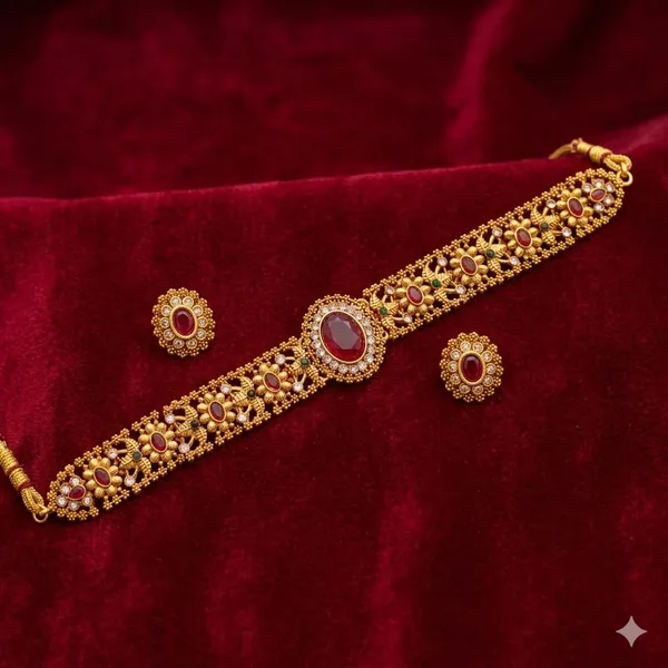 Rajwadi_Ruby_Gold-Plated_Choker_/_Rani_Saheba_Premium_Choker_Set_for_Women_