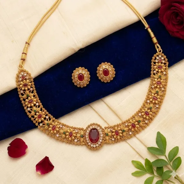 Rajwadi_Ruby_Gold-Plated_Choker_/_Rani_Saheba_Premium_Choker_Set_for_Women_