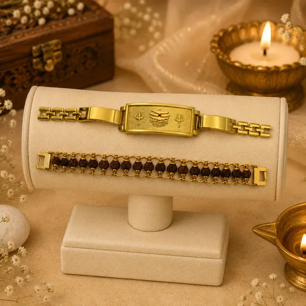 Rudraksh_Royal_Bracelet_Pair_/_Mahakaal_Divine_Duo_Bracelet_Set