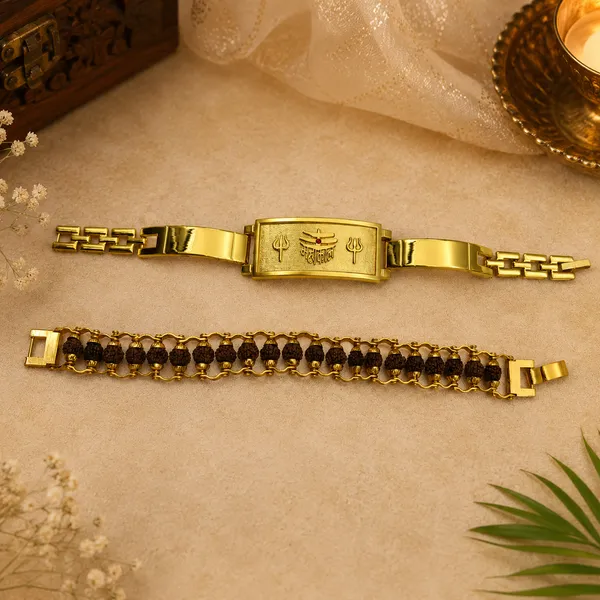 Rudraksh_Royal_Bracelet_Pair_/_Mahakaal_Divine_Duo_Bracelet_Set