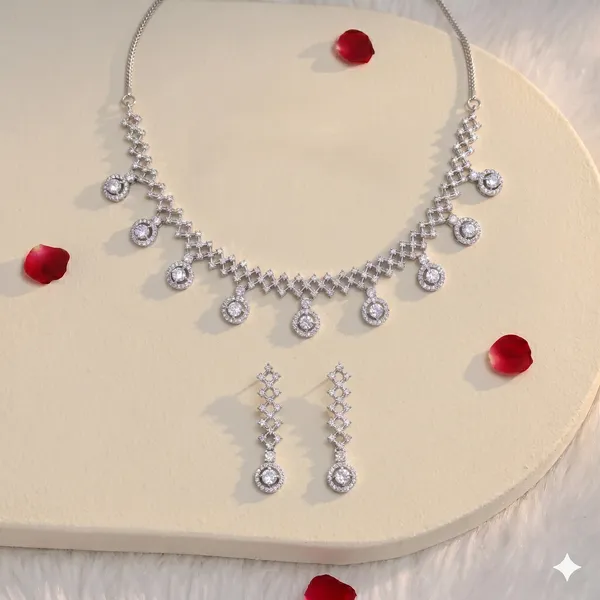 Silver_Plated_American_Diamond_Necklace_Set_for_Women_|_CZ_Stone_Party_Wear_Necklace_with_Earrings_|_Fashion_Jewelry_Set