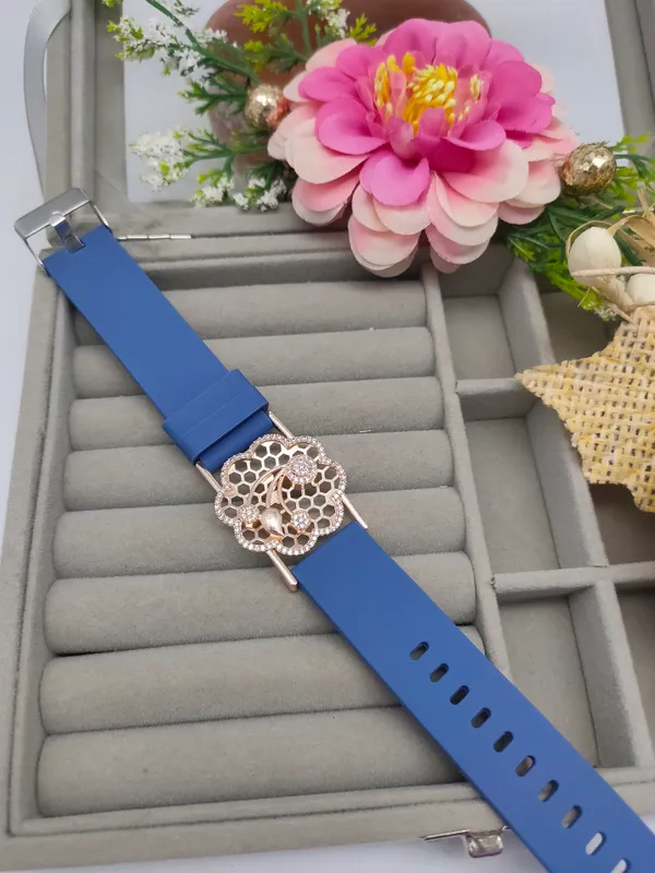 Rose_Gold_Plated_Wrist_Watch_Style_Belt_Bracelet_For_Women_And_Girls