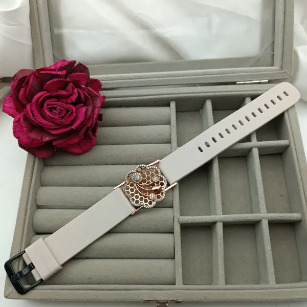 Rose_Gold_Plated_Wrist_Watch_Style_Belt_Bracelet_For_Women_And_Girls