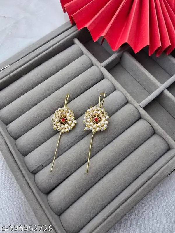 Gold_Plated_Beautiful_Traditional_Pearl_Ear_Cuff_Set_For_Women_And_Girls_|_Pack_Of_2