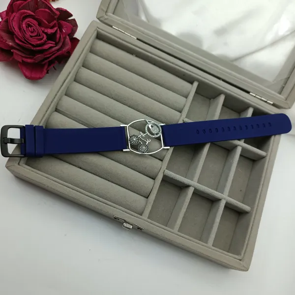 Silver_Plated_Wrist_Watch_Style_Belt_Bracelet_For_Women_And_Girls