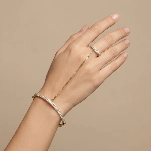 Gold_Plated_Shimmering_Chunky_Bracelet_And_Bangles_For_Women_And_Girls