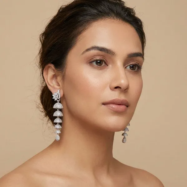 Silver_Plated_Oxidised_Brass_American_Stone_Drop_Earrings_For_Women_And_Girls