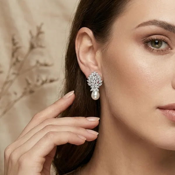 Pearl_White_Brass_Silver_Plated_Classy_American_Diamond_Stud_Earrings_For_Women_And_Girls