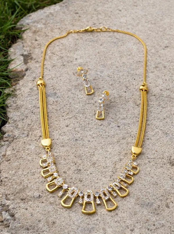 Gold_Plated_American_Diamond_Statement_Necklace_Set_for_Women_&_Girls_|_Party_Wear_Ethnic_Necklace_Set