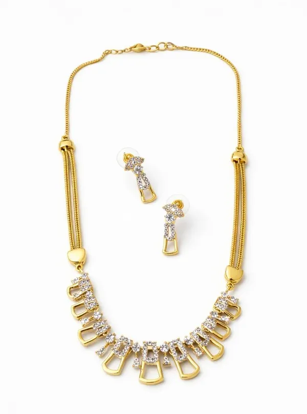 Gold_Plated_American_Diamond_Statement_Necklace_Set_for_Women_&_Girls_|_Party_Wear_Ethnic_Necklace_Set