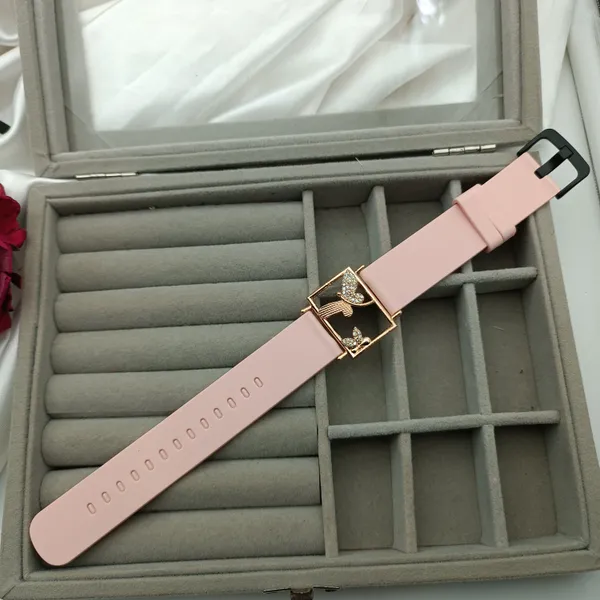 Rose_Plated_Wrist_Watch_Style_Belt_Bracelet_For_Women_And_Girls