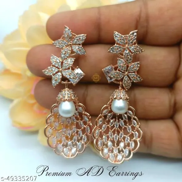 Gold_Plated_Exquisite_Ad_Cz_Stone_Earrings_And_Danglers_For_Women_And_Girls