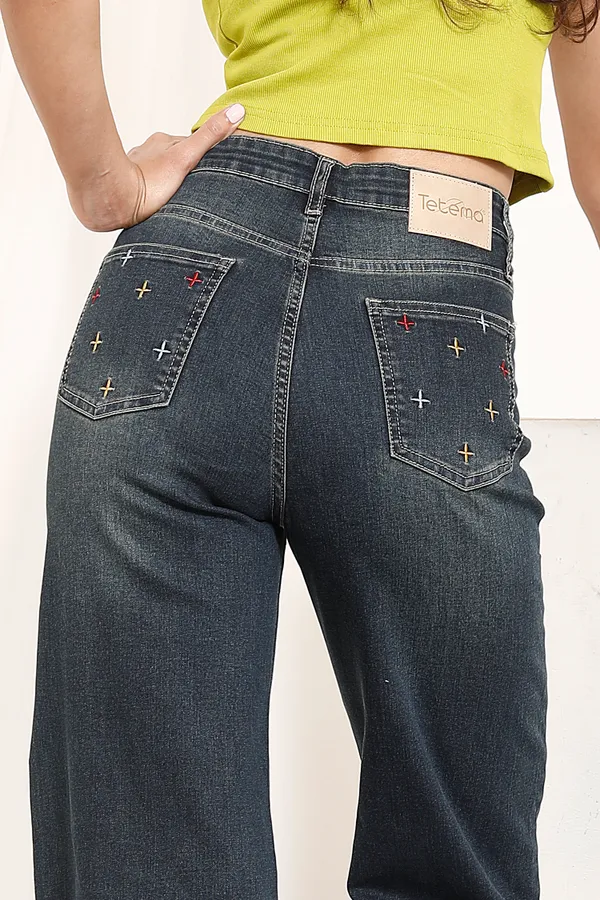 Black_Cotton_Lycra_Baddie_Vintage_Dirty_Wash_Wide_Leg_Jeans_For_Women_And_Girls